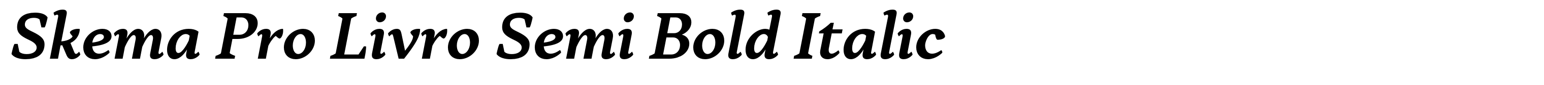 Skema Pro Livro Semi Bold Italic